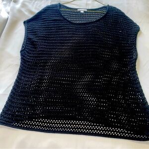 New York & Co Jeans Top Women's XLarge  Black Crochet Off Shoulder Stunning